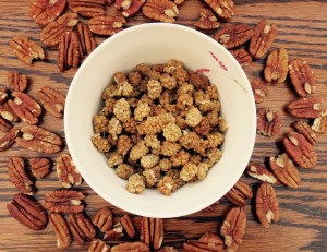 mulberries and pecans